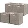 Posprica Storage Basket Bins1212 Foldable Storage Cube Boxes Fabric Drawer for Closet Shelf Cabinet Bookcase4pcsCoffee