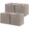 Posprica Storage Basket Bins1212 Foldable Storage Cube Boxes Fabric Drawer for Closet Shelf Cabinet Bookcase4pcsCoffee