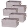 TENABORT 5 Pack Large Storage Basket Bin Foldable Storage Cube Box Canvas Fabric Collapsible Organizer with Handles for Closet Home Office Clothes Shelf Grey