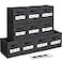 artsdi 11 Inch Storage CubeStorage bincube storage Set of 10 Foldable Fabric Cube Storage Bins with 10 Labels Window Cards a PenBaskets Containers for ShelvesCloset Organizers BoxBlack