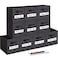 artsdi 11 Inch Storage CubeStorage bincube storage Set of 10 Foldable Fabric Cube Storage Bins with 10 Labels Window Cards a PenBaskets Containers for ShelvesCloset Organizers BoxBlack