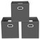 Yunkeeper Yunkeeeper storage bins Cubes Fabric Cube Organizer with Handle Foldable Cube Bins for Cloth or Accessary Storage 11x11x11 Set of 3Gray