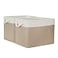 Temary Fabric Storage Baskets 2 Pack Decorative Storage Bins Basket for Gifts Empty Shelf Baskets with Handles for Organizing Home Closet Towels WhiteKhaki16Lx12Wx12H Inches