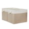 Temary Fabric Storage Baskets 2 Pack Decorative Storage Bins Basket for Gifts Empty Shelf Baskets with Handles for Organizing Home Closet Towels WhiteKhaki16Lx12Wx12H Inches
