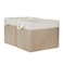 Temary Fabric Storage Baskets 2 Pack Decorative Storage Bins Basket for Gifts Empty Shelf Baskets with Handles for Organizing Home Closet Towels WhiteKhaki16Lx12Wx12H Inches