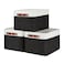 DULLEMELO Canvas Storage Bin with Handles Fabric Bins for Shelves Bedroom OfficeNurseryFabric Storage Baskets for Toys ClothesGift3Pack Medium15 inch X 11 inch X 95 inch WhiteBlack