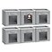 Homsorout Storage Cube 11 Inch Cube Storage Bins with Window Closet Storage Baskets with Handle Fabric Bins for Closet Shelves Toys Clothes Set of 6 Grey