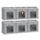 Homsorout Storage Cube 11 Inch Cube Storage Bins with Window Closet Storage Baskets with Handle Fabric Bins for Closet Shelves Toys Clothes Set of 6 Grey