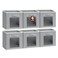 Homsorout Storage Cube 11 Inch Cube Storage Bins with Window Closet Storage Baskets with Handle Fabric Bins for Closet Shelves Toys Clothes Set of 6 Grey