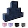 EBIGIC Small Storage BinsCollapsible Fabric Storage Organizer 90x75x75 6 PackMini Storage Boxfit for closet living room bookshelf Kids clothes and toys storage and organization Blue