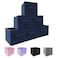 EBIGIC Small Storage BinsCollapsible Fabric Storage Organizer 90x75x75 6 PackMini Storage Boxfit for closet living room bookshelf Kids clothes and toys storage and organization Blue