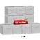 Criusia Large Storage Cubes 13x13 Cube Storage Bins Set of 10 Fabric Collapsible Storage Bins with Dual Handles Foldable Cube Baskets for Shelf Closet Organizers and Storage Box Grey