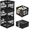 CleverMade Collapsible Milk Crate 25L 66 Gal 3 Pack 50 lb Capacity Heavy Duty Folding Crate Stackable Storage Crates with File Rails Plastic Collapsible Crates Obsidian