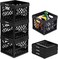 CleverMade Collapsible Milk Crate 25L 66 Gal 3 Pack 50 lb Capacity Heavy Duty Folding Crate Stackable Storage Crates with File Rails Plastic Collapsible Crates Obsidian