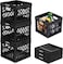 CleverMade Collapsible Milk Crate 25L 66 Gal 3 Pack 50 lb Capacity Heavy Duty Folding Crate Stackable Storage Crates with File Rails Plastic Collapsible Crates Obsidian