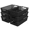 Simple Houseware Stackable Plastic Woven Basket Organizer 6 Pack 145 x 85 x 35 Black