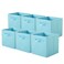 ShellKingdom Foldable Fabric Storage Cubes And Cloth Organizer Drawer For Closet And Toys 6 Pack Light Blue
