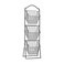 Gourmet Basics by Mikasa 3Tier Wire Market Basket Antique Black Metal Kitchen Counter Organizer for Fruit Vegetables and Pantry Storage Farmhouse Decor