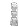 Gourmet Basics by Mikasa 3Tier Wire Market Basket Antique Black Metal Kitchen Counter Organizer for Fruit Vegetables and Pantry Storage Farmhouse Decor