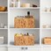 JS HOME JS HANGER HandWoven Storage Baskets with Handles Decorative Water Hyacinth Wicker Baskets for Paper Towel Organizing 126L x 79W x 71H 2Pack