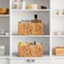 JS HOME JS HANGER HandWoven Storage Baskets with Handles Decorative Water Hyacinth Wicker Baskets for Paper Towel Organizing 126L x 79W x 71H 2Pack