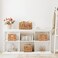 JS HOME JS HANGER HandWoven Storage Baskets with Handles Decorative Water Hyacinth Wicker Baskets for Paper Towel Organizing 126L x 79W x 71H 2Pack