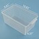 Qsbon Qskely Plastic Clear Storage Basket Rectangle Pack of 6