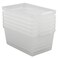 Qsbon Qskely Plastic Clear Storage Basket Rectangle Pack of 6