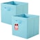 ShellKingdom Foldable Fabric Storage Cubes And Cloth Organizer Drawer For Closet And Toys 13 X 13 X 13 INCH 2 Pack Light Blue