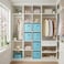 ShellKingdom Foldable Fabric Storage Cubes And Cloth Organizer Drawer For Closet And Toys 13 X 13 X 13 INCH 2 Pack Light Blue