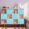 ShellKingdom Foldable Fabric Storage Cubes And Cloth Organizer Drawer For Closet And Toys 13 X 13 X 13 INCH 2 Pack Light Blue