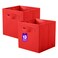 ShellKingdom Storage Bins Foldable Fabric Storage Cubes And Cloth Storage Organizer Drawer For Closet And Toys Storage 13 X 13 X 13 INCH 2 Pack Red