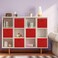 ShellKingdom Storage Bins Foldable Fabric Storage Cubes And Cloth Storage Organizer Drawer For Closet And Toys Storage 13 X 13 X 13 INCH 2 Pack Red