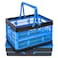 Stegewop STEGEWOP 3Pack Collapsible Storage Baskets Stackable Plastic Crates with Handles for Freezer Organization Grocery Shopping RV Camping Home Storage Holds 20 lbs Each Folds Flat to 17