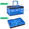Stegewop STEGEWOP 3Pack Collapsible Storage Baskets Stackable Plastic Crates with Handles for Freezer Organization Grocery Shopping RV Camping Home Storage Holds 20 lbs Each Folds Flat to 17