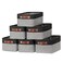 DULLEMELO Small Storage Baskets for Shelves Small Fabric Collapsible Rectangular Storage Bins for Shelves Closets Nursery Home Office Empty Gift Baskets 6Pack BlackGray