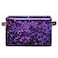 xigua Spring Lilac Purple Floral Large Storage Basket Foldable Storage Basket Waterproof Coating Storage Box with Handle Storage Bag for Home Office 1PCS