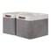 DULLEMELO Storage Baskets Large 16x12x12 Rectangular Storage Bins Baskets for Organizing 2 Pack Fabric Collapsible Storage Organizer for HomeOfficeClosetClothesToys WhiteGrey