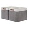 DULLEMELO Storage Baskets Large 16x12x12 Rectangular Storage Bins Baskets for Organizing 2 Pack Fabric Collapsible Storage Organizer for HomeOfficeClosetClothesToys WhiteGrey