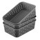 FUCDTEFC 3 Pack Small Plastic Basket Storage Bin Baskets for Organizing Pantry Organizer Household Wicker Storage for Laundry Room Bedrooms Kitchens Cabinets Countertops Dark Gray