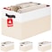Criusia 4 Pack Baby Clothes Organizer Bins Fabric Collapsible Storage Baskets with Handles Odorless Storage Bins for Toy Clothes Nursery Kids Room Playroom Classroom 14L10W95H