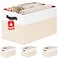 Criusia 4 Pack Baby Clothes Organizer Bins Fabric Collapsible Storage Baskets with Handles Odorless Storage Bins for Toy Clothes Nursery Kids Room Playroom Classroom 14L10W95H