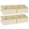 DIMJ Trapezoid Storage Bins for clothes 4 Packs Closet Organizers and Storage Baskets Foldable Closet Baskets with Handles and Divider Closet Storage Bin Toybox for Shelves Living Room Bedroom