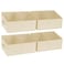 DIMJ Trapezoid Storage Bins for clothes 4 Packs Closet Organizers and Storage Baskets Foldable Closet Baskets with Handles and Divider Closet Storage Bin Toybox for Shelves Living Room Bedroom