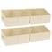 DIMJ Trapezoid Storage Bins for clothes 4 Packs Closet Organizers and Storage Baskets Foldable Closet Baskets with Handles and Divider Closet Storage Bin Toybox for Shelves Living Room Bedroom