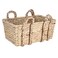 Household Essentials Large Rectangular Floor Storage Basket with Braided Handles Light Brown