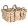 Household Essentials Large Rectangular Floor Storage Basket with Braided Handles Light Brown