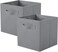 ShellKingdom Storage Bins Foldable Fabric Storage Cubes And Cloth Storage Organizer Drawer For Closet And Toys Storage 2 Pack Gray
