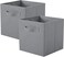 ShellKingdom Storage Bins Foldable Fabric Storage Cubes And Cloth Storage Organizer Drawer For Closet And Toys Storage 2 Pack Gray
