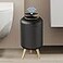 URALFA Motion Sensor Trash Can with Lid 3 Gallon 11 L Automatic Bathroom Trash Can Touchless Trash Bin Smart Plastic Garbage Can with Removable Legs for Bathroom Bedroom Kitchen Office Black